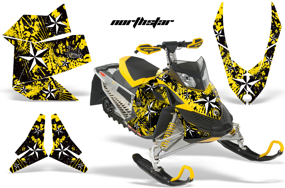 Skidoo REV XP Graphics Kit YELLOW Northstar